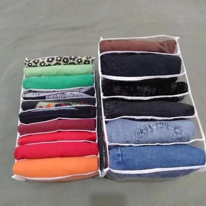 Imagem de 10 Organizador de Roupas Para Camiseta, Blusinhas, Blusa - M 40x25x10