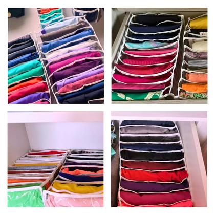 Imagem de 10 Organizador de Roupas Para Camiseta, Blusinhas, Blusa - M 40x25x10