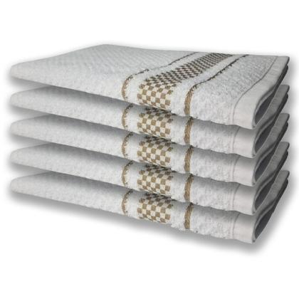 Imagem de 10 Panos de Prato Atoalhado Felpudo Premium 5 Roxo 5 Marrom