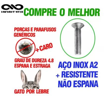 Imagem de 10 Parafuso Allen Cabeça Chata M6 X 45 Aço Inox A2+10 Porca Inox Sextavada M6-61525700/CCCH6X45A2