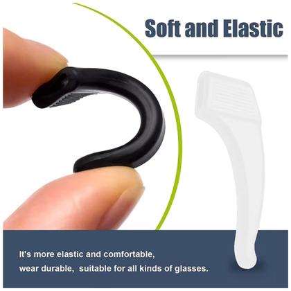 Imagem de 10 Pares Ganchinhos Travinhas P/ Perninha Oculos - Silicone Hastes Orelha Trava Gancho Segurar