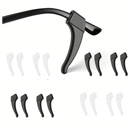 Imagem de 10 Pares Ganchinhos Travinhas P/ Perninha Oculos - Silicone Hastes Orelha Trava Gancho Segurar