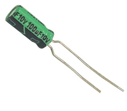 Imagem de 10 pçs capacitor eletrolitico 100x10v - 100uf x 10v 