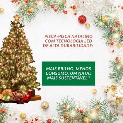 Imagem de 10 Pisca Pisca Natal 10m 100 Led Fixo Colorido Femea Macho