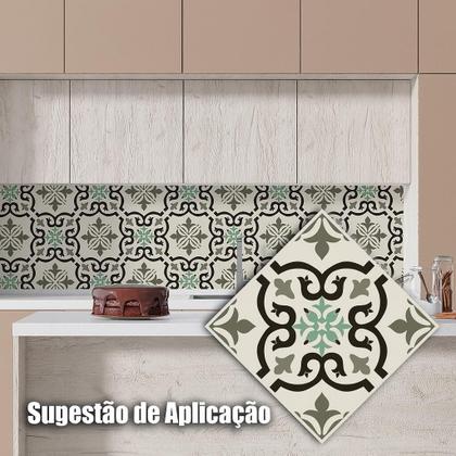 Imagem de 10 Pisos Portguês Porcelanato Autocolante Lavável Para Chão e Revestimento de Parede
