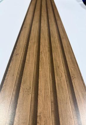 Imagem de 10 Placas Adesivas Painel Madeira Ripada 90x16 Montável MDF Freijó, Imbuia e Carvalho