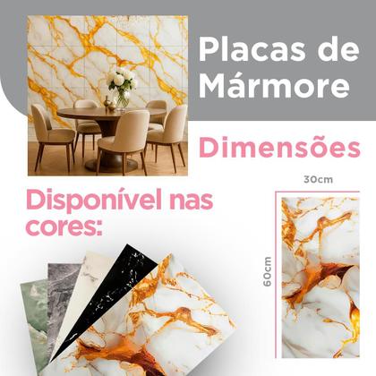 Imagem de 10 Placas Adesivas Piso Parede Mármore Diversos modelos Auto Colante 60x30cm