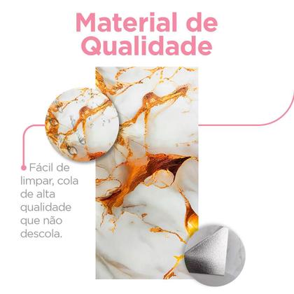 Imagem de 10 Placas Adesivas Piso Parede Mármore Diversos modelos Auto Colante 60x30cm