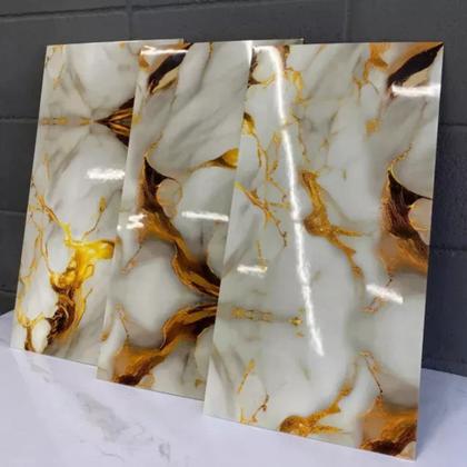 Imagem de 10 Placas Adesivas Piso Parede Mármore Diversos modelos Auto Colante 60x30cm