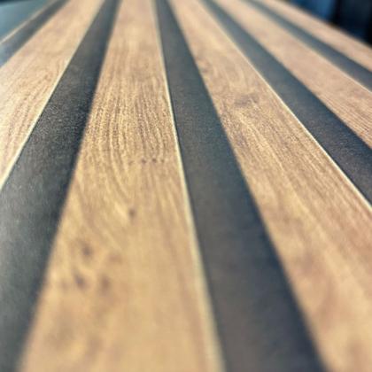 Imagem de 10 Placas Autocolante Revestimento De Parede Ripado Premium MDF