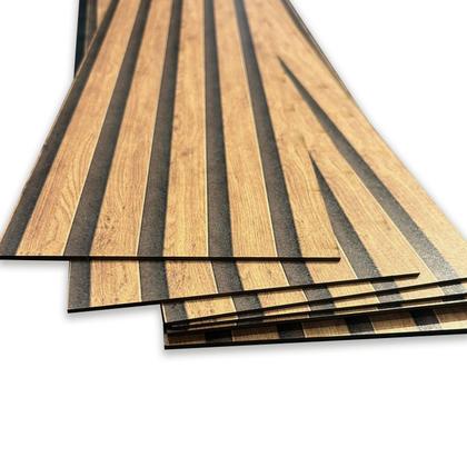 Imagem de 10 Placas Autocolante Revestimento De Parede Ripado Premium MDF