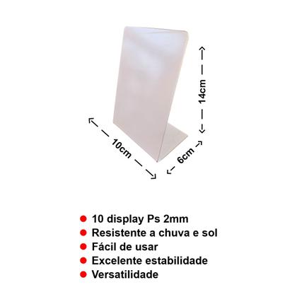 Imagem de 10 Placas Display C/ 4 Folhas A4 para Personalização 10x14cm