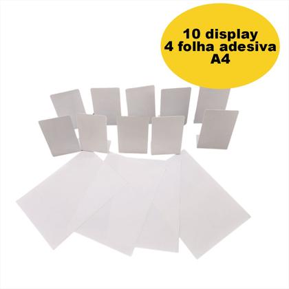 Imagem de 10 Placas Display C/ 4 Folhas A4 para Personalização 10x14cm