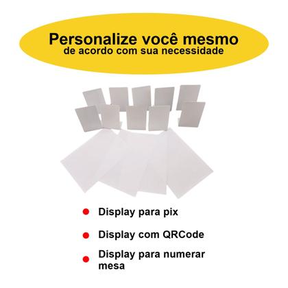 Imagem de 10 Placas Display C/ 4 Folhas A4 para Personalização 10x14cm