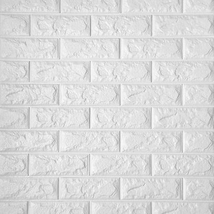 Imagem de 10 Placas Tijolinho 70x77cm Revestimento 3D Efeito Geométrico Auto colante