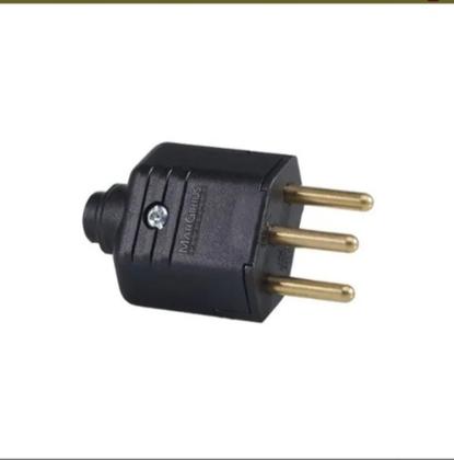 Imagem de 10 Plugue Macho 2PeT 10A 180 Pld13 Preto Margirius