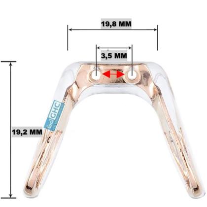 Imagem de 10 Ponte Plaqueta Peça Reposição Nariz Anatômica Silicone óculos grau solar sol armação resposição metal masculina feminina ótica acessório insumo