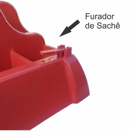 Imagem de 10 Porta Guardanapo e Sachês Com Fura Sachês Preto/Vermelho