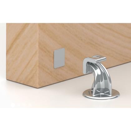 Imagem de 10 Prendedores de porta magnético adesivo para porta pivotante - Cromado