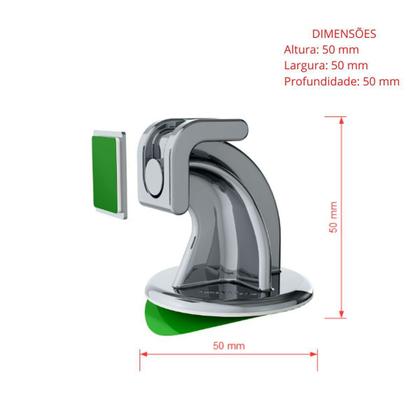 Imagem de 10 Prendedores de porta magnético adesivo para porta pivotante - Cromado