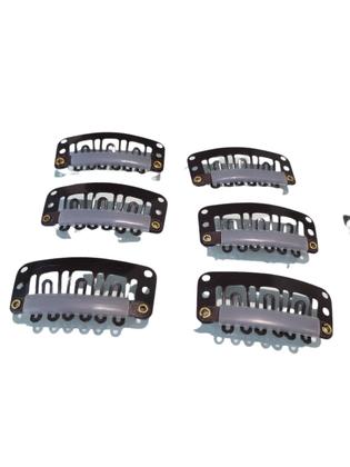 Imagem de 10 Presilha Aplique Tic Tac Marrom Alongamento Ótima Fixação