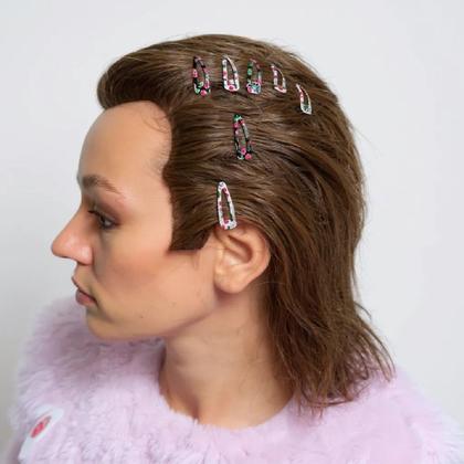 Imagem de 10 Presilhas De Cabelo Tic Tac pequeno 3cm Sortido Infantil