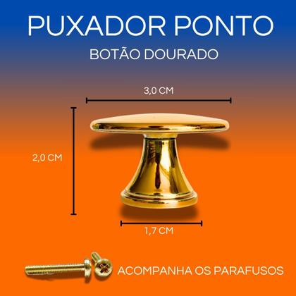 Imagem de 10 Puxador De Gavetas Para Móveis De Alta Qualidade Dourado