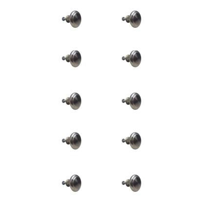 Imagem de 10 Puxador Decorativa Para Moveis Botão Inox Escovado 27mm
