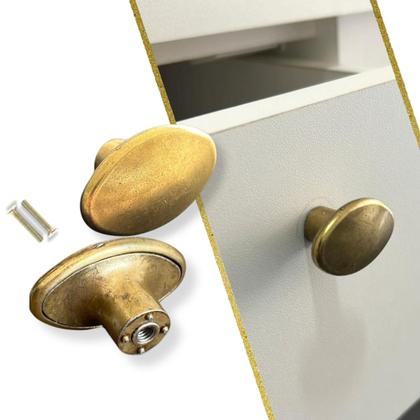 Imagem de 10 Puxadores Ponto Oval de alta qualidade, 36mm em metal