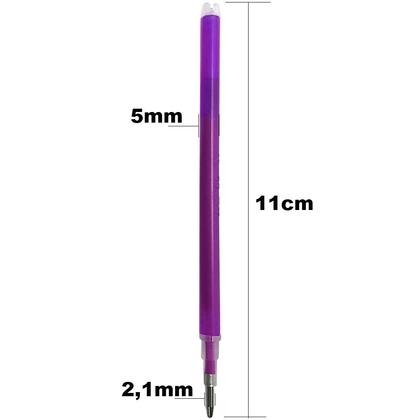 Imagem de 10 Refil Caneta Mágica Tecido Apagavel Calor Lilás Roxo