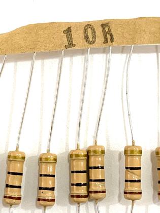 Imagem de 10 Resistor de Potência 10R 1W 5% Filme de Carbono