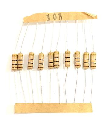 Imagem de 10 Resistor de Potência 10R 1W 5% Filme de Carbono