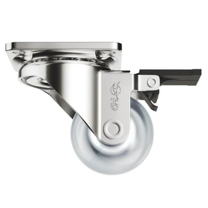 Imagem de 10 Rodízios Giratório Silicone 75mm Com Freio