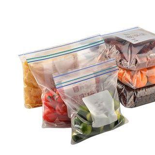 Imagem de 10 Sacos zip Reutilizável para armazenar Alimentos SEM BPA congelador saco organizador com zip