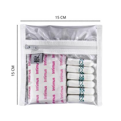 Imagem de 10 Saquinhos Organizadores Para Bolsa Absorvente, Fone, Carregador  Plástico Grosso  15x15