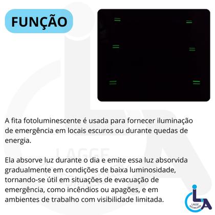 Imagem de 10 sinalizadores degraus 70x30mm fotoluminescente