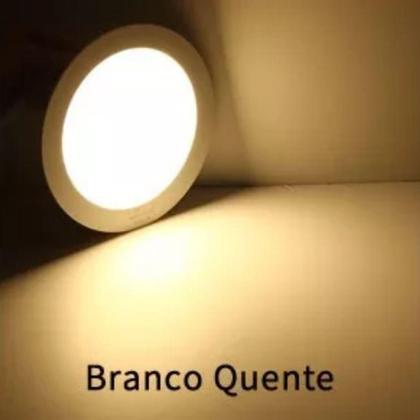 Imagem de 10 Spot Embutir Recuado Branco Redondo 6w Quente 3000K Luz Amarela Blumenau Iluminação