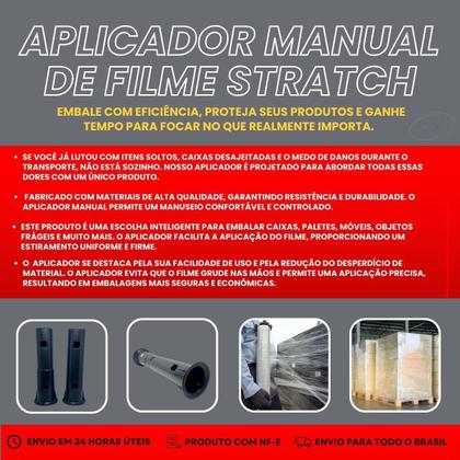 Imagem de 10 Suporte Filme Stretch Manual Bobina Entre 42Cm E 52Cm