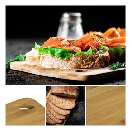 Imagem de 10 Tábuas De Corte em Bambu 28cm Churrasco Profissional