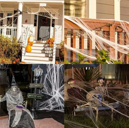 Imagem de 10 Teia De Aranha Halloween Fake Decoração Dia Das Bruxas