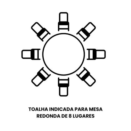 Imagem de 10 Toalha De Mesa Redonda Jacquard Pérola 2,80m Festa Buffet