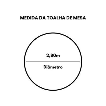 Imagem de 10 Toalha De Mesa Redonda Jacquard Pérola 2,80m Festa Buffet