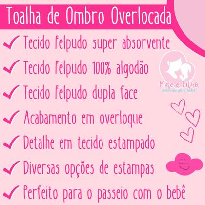 Imagem de 10 Toalhas de Ombro para Bebê 100% Algodão 40x20 cm - Mãe e Filho Enxovais