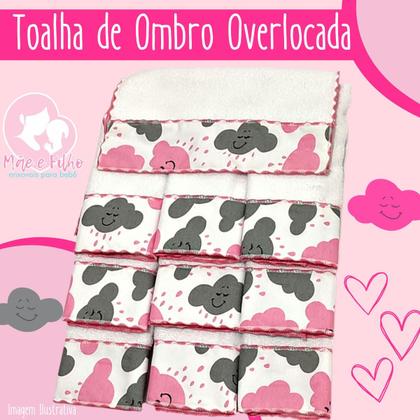 Imagem de 10 Toalhas de Ombro para Bebê 100% Algodão 40x20 cm - Mãe e Filho Enxovais