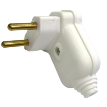 Imagem de 10 tomada plugue 10a pld10-2 padrão brasileiro 2 pinos branca