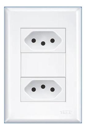 Imagem de 10 Tomadas Dupla Padrão 2P+T Dist 4x2 10A Evidence - FAME