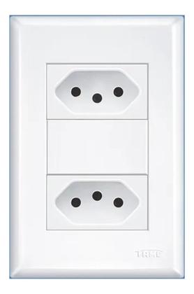 Imagem de 10 Tomadas Dupla Padrão 2P+T Dist 4x2 10A Evidence - FAME