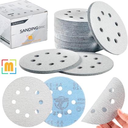 Imagem de 10 X Lixas Disco Anti-Empastamento 5 Polegadas 125mm 8 Furos Pluma Lixadeira Politriz KaQi