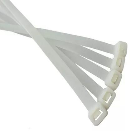 Imagem de 100 Abraçadeiras Nylon Lacre Tairape 50cm Fita Hellerman 7 x 500mm Branco