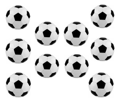 Imagem de 100 Bola De Futebol Campo Material Sintético Preta E Branca